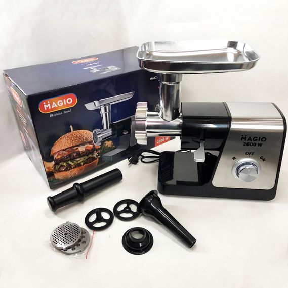 М'ясорубка електрична Magio MG-262, м'ясорубка для томатів, електром'ясорубка соковитискач HE-609 для томатів | Зображення 9