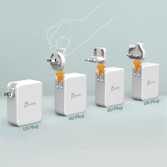 Зарядний пристрій J5create JUP43130E-EN ,1 USB-A / 3 USB-С | Зображення 4