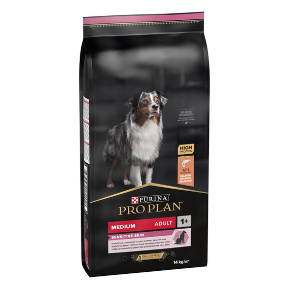 Сухий корм Purina Pro Plan Medium Sensitive Skin для собак середніх порід гіпоалергенний з лососем 14 кг | Зображення 2