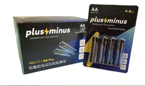 Батарейка R06 Plus minus 4шт на блістері №BPM-4R06