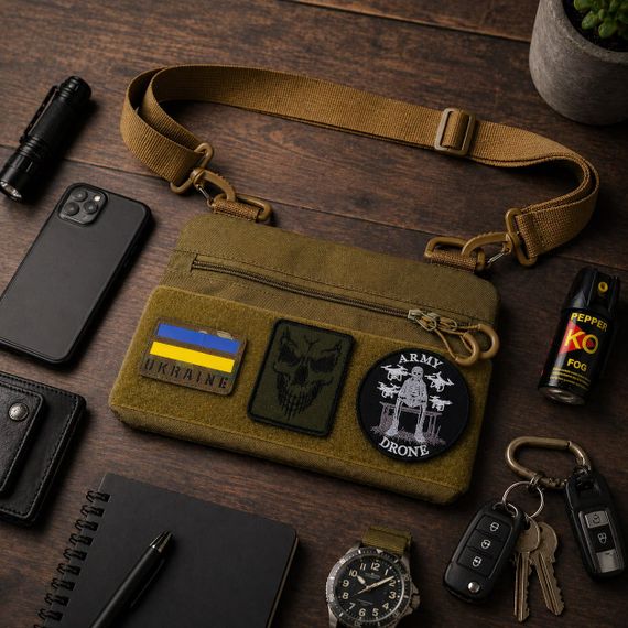 Сумка кобура наплічна, Чоловіча сумка через плече нагрудна тактична для чоловіків PI-10 | Зображення 9