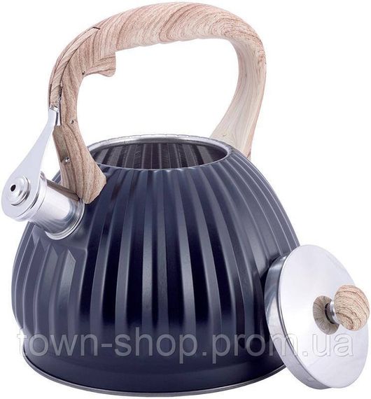 Чайник Kamille Whistling Kettle Black 3л из нержавеющей стали со свистком, черный KM-1076 | Зображення 2