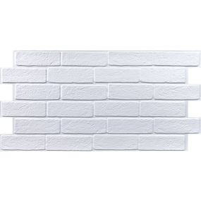Декоративна ПВХ панель біла цегла 960х480х4мм SW-00001427