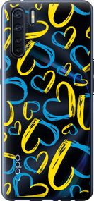Чехол на Oppo A91 Сердца UA "5292u-1884-17620"