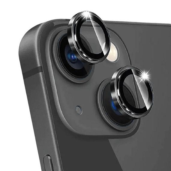 Захисне скло Metal Classic на камеру (у упак.) для Apple iPhone 15 (6.1") / 15 Plus (6.7") Чорний / Midnight | Зображення 2