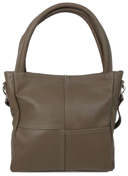 Женская кожаная сумка Borsacomoda бежевая