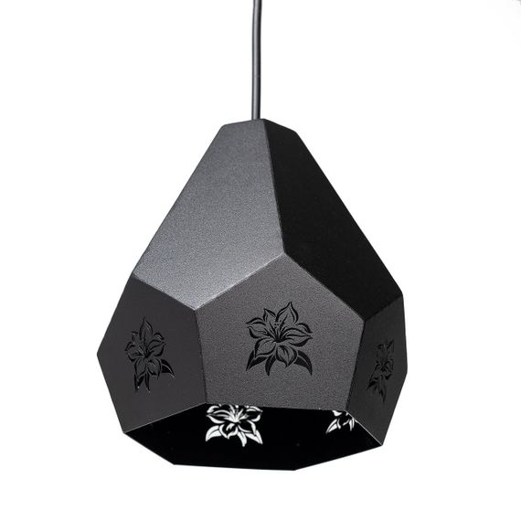 Світильник підвісний (люстра) Facet Flo P180 Чорний, Atmolight