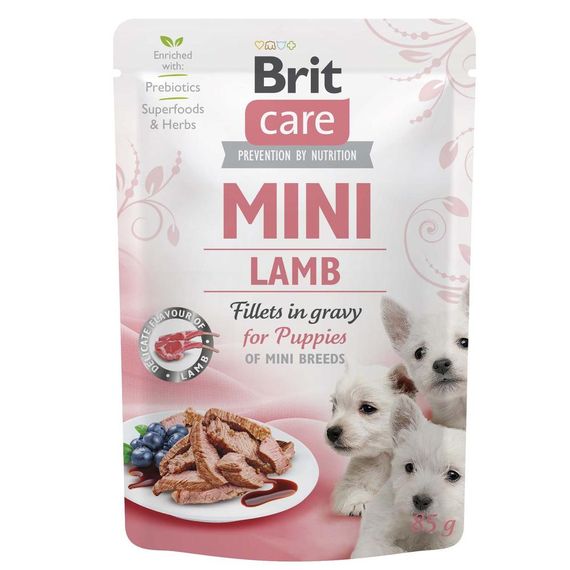 Brit Care Mini Fillets In Gravy Lamb вологий корм з ягнятком для цуценят дрібних порід 85 гр