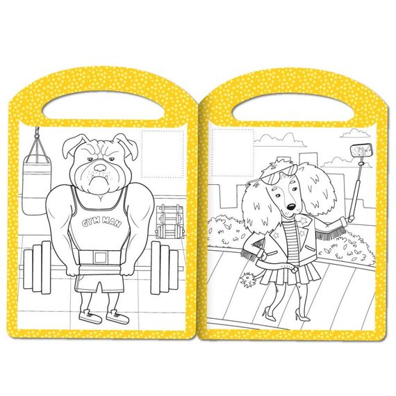 Детская раскраска "Крутые собаки и котята" РМ-68-01, 16 наклеек | Зображення 1