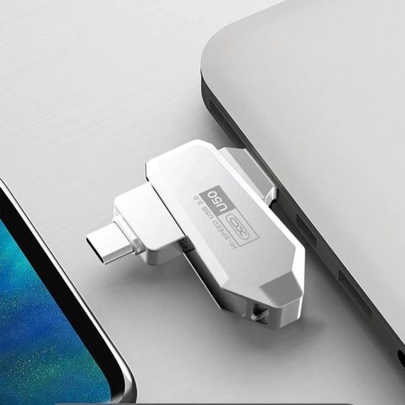 Флеш-пам'ять XO U50 USB Type-C 3.0 128Gb стальной (MAW-44129_685) | Зображення 3