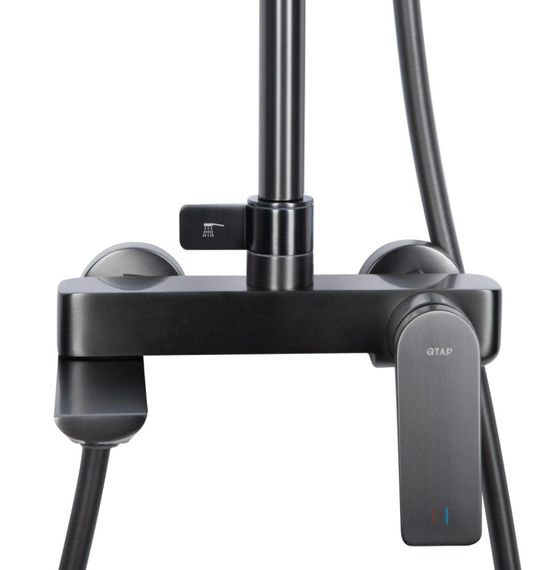 Душова система універсальна Qtap Vlasta New Gunmetal Black PVD з виливом QTVLA111GMB45651 | Зображення 3