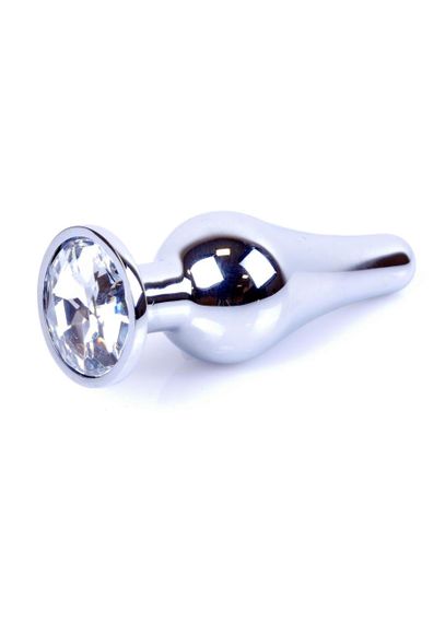 Анальная пробка - Jewellery Silver Long Plug Clear Sex Aura | Зображення 7