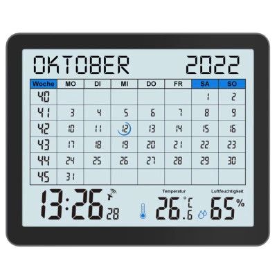 Настольные часы Technoline календар WT2600 Black (DAS302467) | Зображення 1