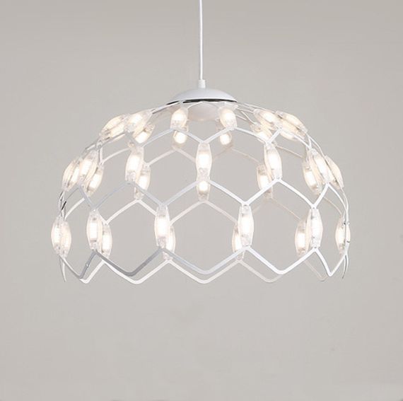 Люстра світлодіодна підвісна LED світильник для квартири на стелю лед 26281 Білий 42-200х40х40 см.