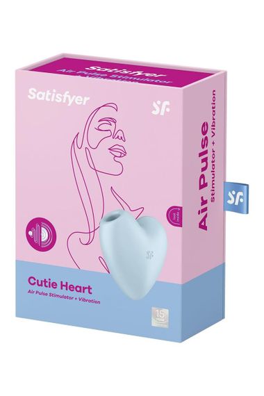 Вакуумний стимулятор-серце з вібрацією Satisfyer Cutie Heart Blue sexstyle | Зображення 6
