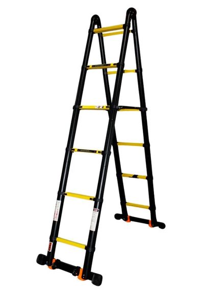 Драбина універсальна телескопічна GTM KME3050B 2x6 алюмінієва, 5000 мм (39421)