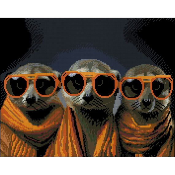 Алмазная мозаика "Крутые парни" ZAV4050-2 без подрамника 40х50 см