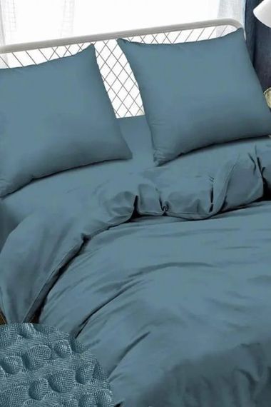 Комплект постільної білизни (2-х, євро, сімейний) Носи своє Двоспальний Темно-блакитний (p-13752-184624)