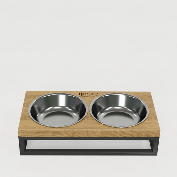 Миски на підставці для маленьких собак та котів Hollky Base XS (2 × 0,25 л) BXS-28145-GRNT | Зображення 1