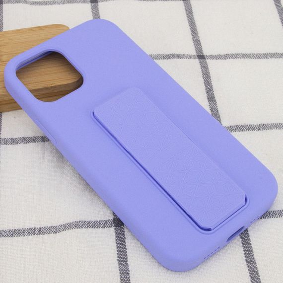 Чохол Silicone Case Hand Holder для Apple iPhone 12 Pro Max (6.7") Бузковий / Dasheen | Зображення 4