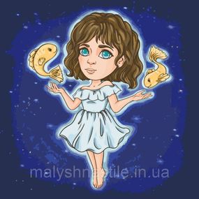 Картина по номерам "Знаки зодиака. Рыбы" ©VIKTORIA.GRO.ART 10099-AC 40х40 см
