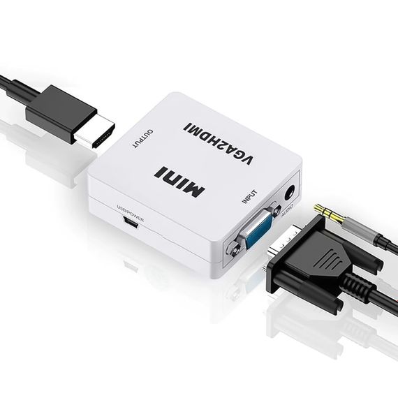 Конвертер видеосигнала с аналогового VGA на цифровой HDMI порт Addap VGA2HDMI-01, Full HD 1080P | Зображення 3