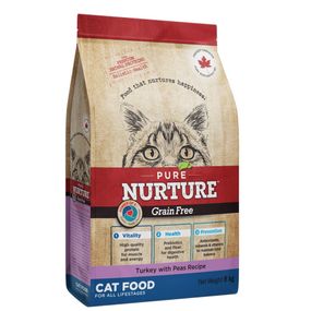 Сухий корм з індичкою для котів будь-якого віку Pure Nurture Cat GF Turkey, 8 кг