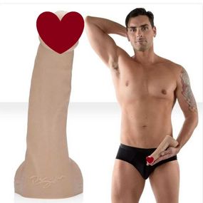 Фалоімітатор з мошонкою реалістичний Fleshjack Guys-Ryan Driller Dildo, бежевий Sex Aura