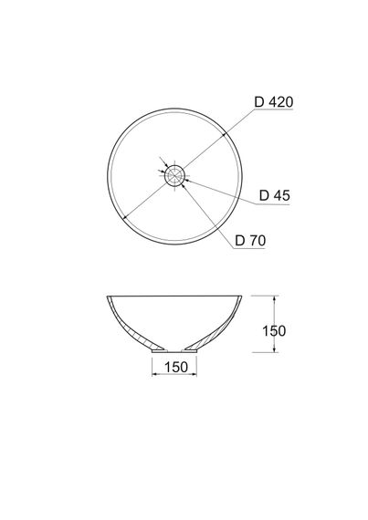 Раковина накладная Adamant KREIS, круглая (4824296200601) | Зображення 7