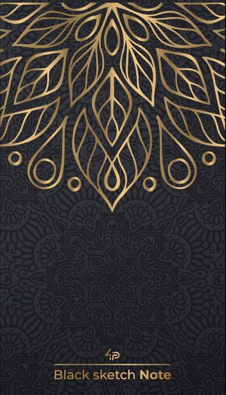 Скетчбук 4Profi з чорними сторінками "Black sketch note" mehndi, 64 акр. A5 904846