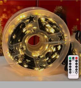 Гірлянда Xmas зелений провід таймер пульт дистанційного керування 30м 6Вт 220V GREEN LINE (47681-10127_582)