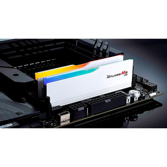 Модуль памяти для компьютера DDR5 32GB (2x16GB) 6000 MHz Ripjaws M5 RGB Matte White G.Skill (F5-6000J3238F16GX2-RM5RW) | Зображення 4