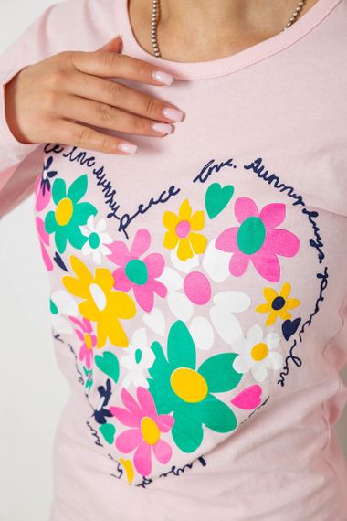 Пижама женская с принтом  -уценка, цвет розовый, 243R1051-U | Зображення 4