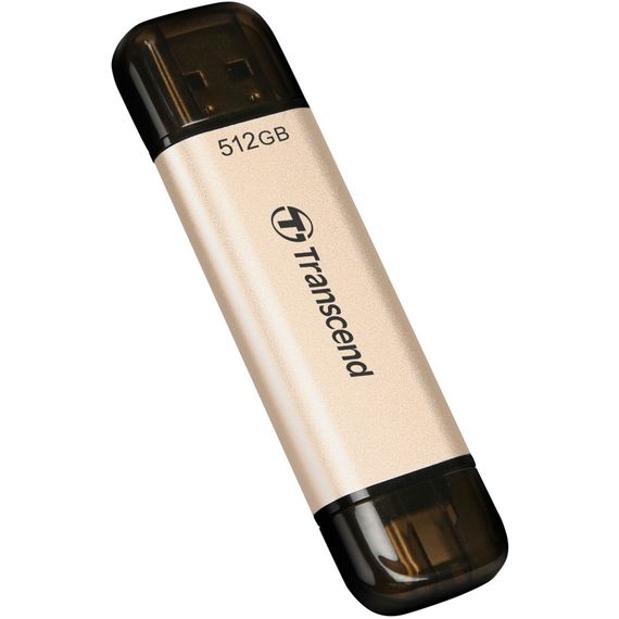 USB флеш накопичувач Transcend 512GB JetFlash 930C Gold-Black USB 3.2/Type-C (TS512GJF930C) | Зображення 3