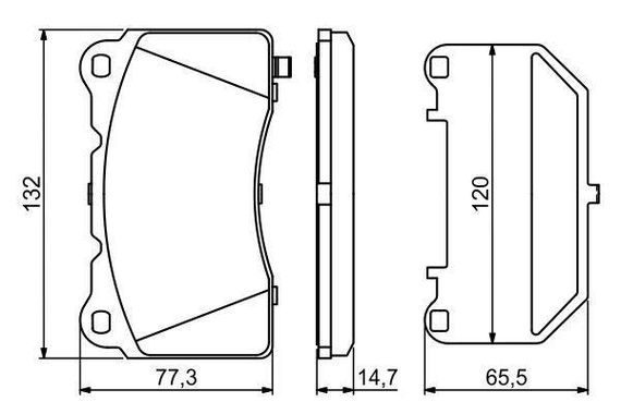 Гальмівні колодки дискові, передня вісь BOSCH, до Tesla S/X/3, 0986494880 | Зображення 3