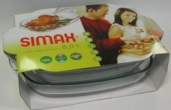 Форма для запікання жаростійка скляна з кришкою прямокутна Simax 8 л 7296/7306 | Зображення 9