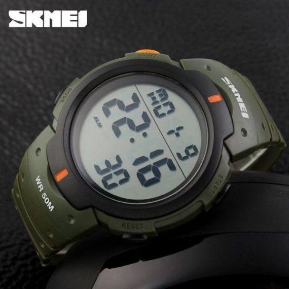 Армійський годинник з водонепроникністю SKMEI 1068AG, Електронний наручний годинник чоловічий тактичний HF-14 | Зображення 7
