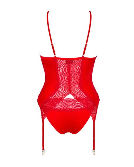 Корсет Obsessive Diyosa corset Червоний M/L | Зображення 5