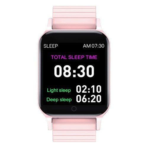 Смарт часы Smart Watch T96 стильные с защитой от влаги и пыли с измерением температура тела. Цвет: розовый | Зображення 1