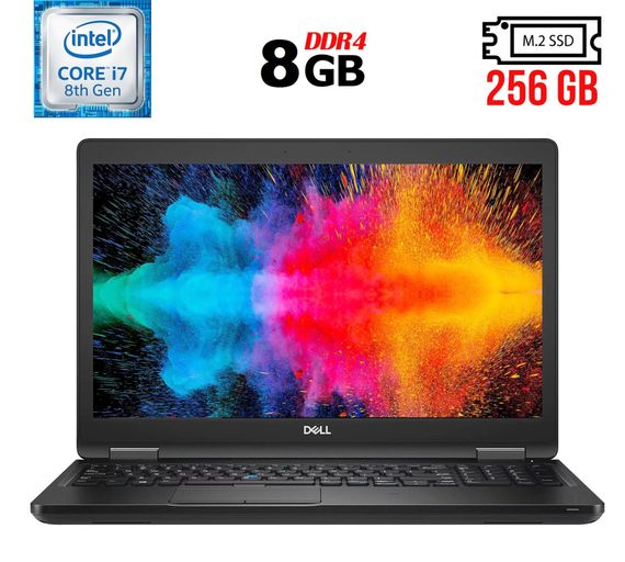 Ультрабук Б-класс Dell Latitude 5590 / 15.6" IPS / Core i7-8650U (4(8) ядра по 1.9-4.2GHz) / 8GB DDR4 / 256GB SSD M.2 / UHD Graphics 620 / USB 3.1 / HDMI / Win 10 б/у