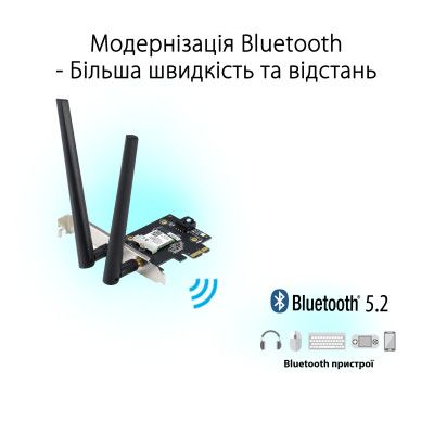 Сетевая карта Wi-Fi ASUS PCE-AXE5400 (90IG07I0-ME0B10) | Зображення 2