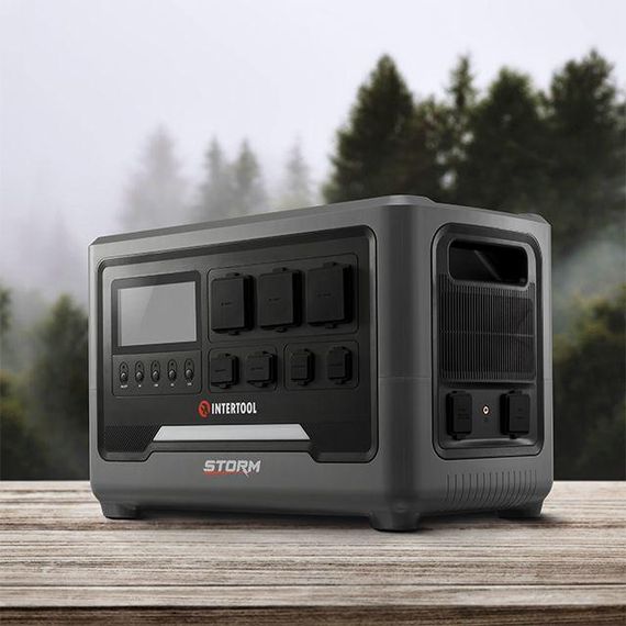 Станція зарядна портативна 2.4 кВт, 2048 Втг, LiFeP04, бездротова зарядка, знімний повербанк, STORM INTERTOOL | Зображення 7