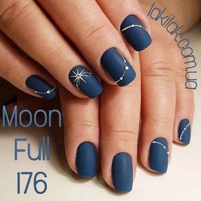 Гель-лак Moon Full №176 Порохова синь 8мл