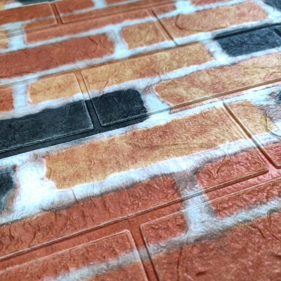 Самоклеюча декоративна 3D панель під бежево-коричневу цеглу катеринослав 700х770х3мм (047-3) SW-00000695 | Зображення 1