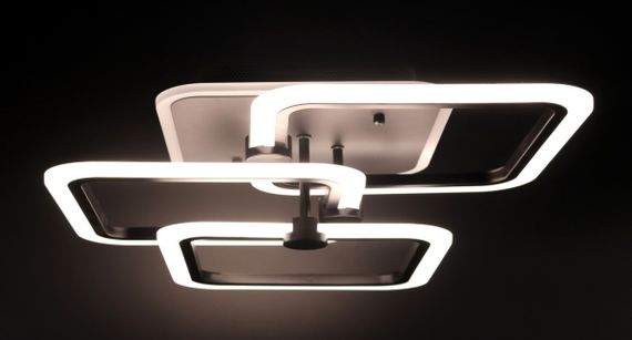 Люстра світлодіодна стельова LED світильник для квартири на стелю лед з пультом 25768 Чорний 13х45х53 см. | Зображення 3