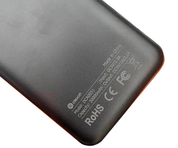 Зовнішній портативний акумулятор Power Bank DEXIM DCA0051 30000mAh чорний (DCA0051_1560) | Зображення 4