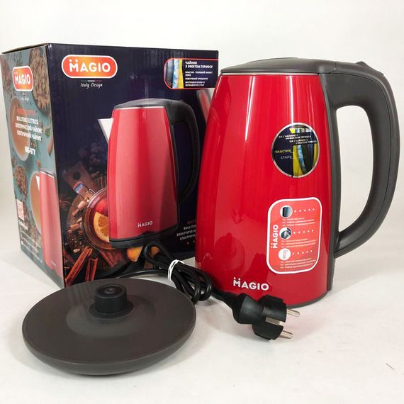 Тихий электрический чайник MG-977, Электрочайник отличный, Изысканный электрочайник, Чайник дисковый FH-66 | Зображення 5