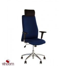 Кресло Новый Стиль SOLO R HR steel chrome (Кожа Люкс LE)