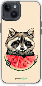 Чохол на iPhone 14 Plus Єнотик з кавуном "4605pm-2645-2448"