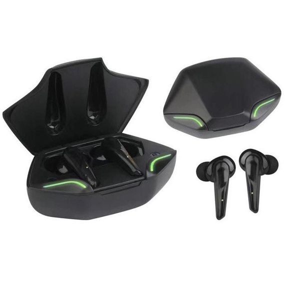 Беспроводные TWS наушники Bluetooth Bakey G11 с микрофоном. Кейс, повербанк, LED подсветка. OB-531 Цвет: черный | Зображення 7